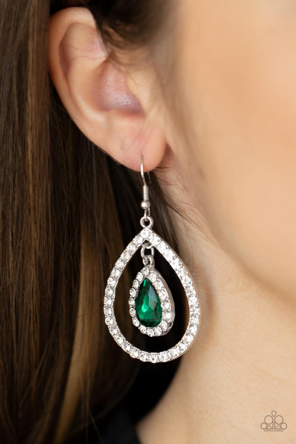 Paparazzi Blushing Bride - Green Earrings