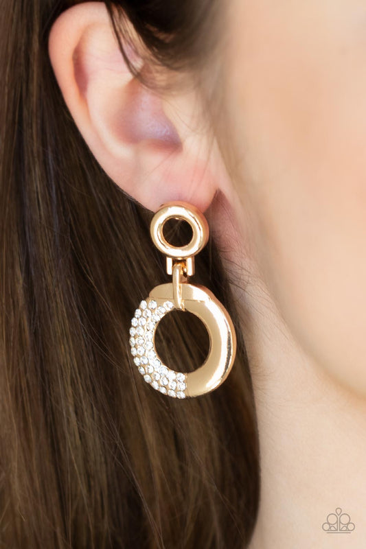 gold rhinestone earrings for sensitive ears