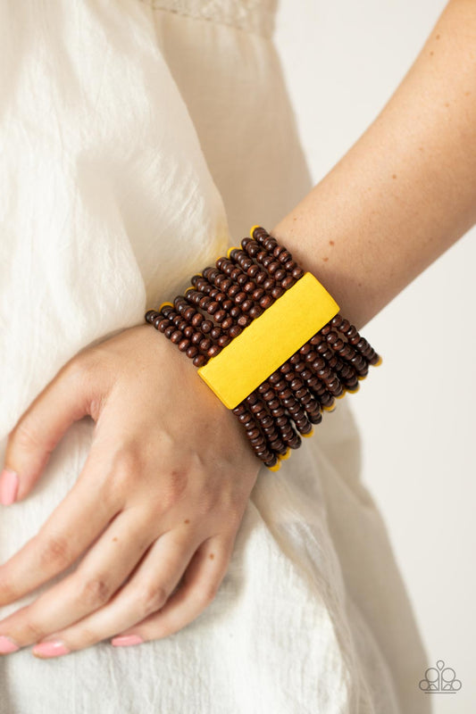 Paparazzi Tropical Trendsetter - Yellow Bracelet