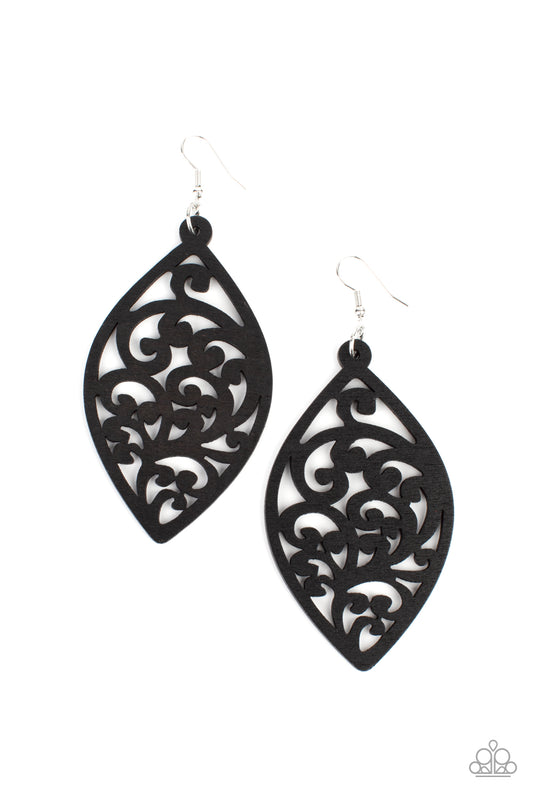 Paparazzi Coral Garden - Black Earring