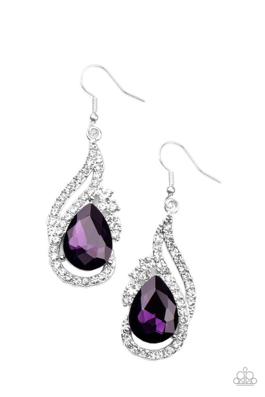 Paparazzi Dancefloor Diva - Purple Earrings