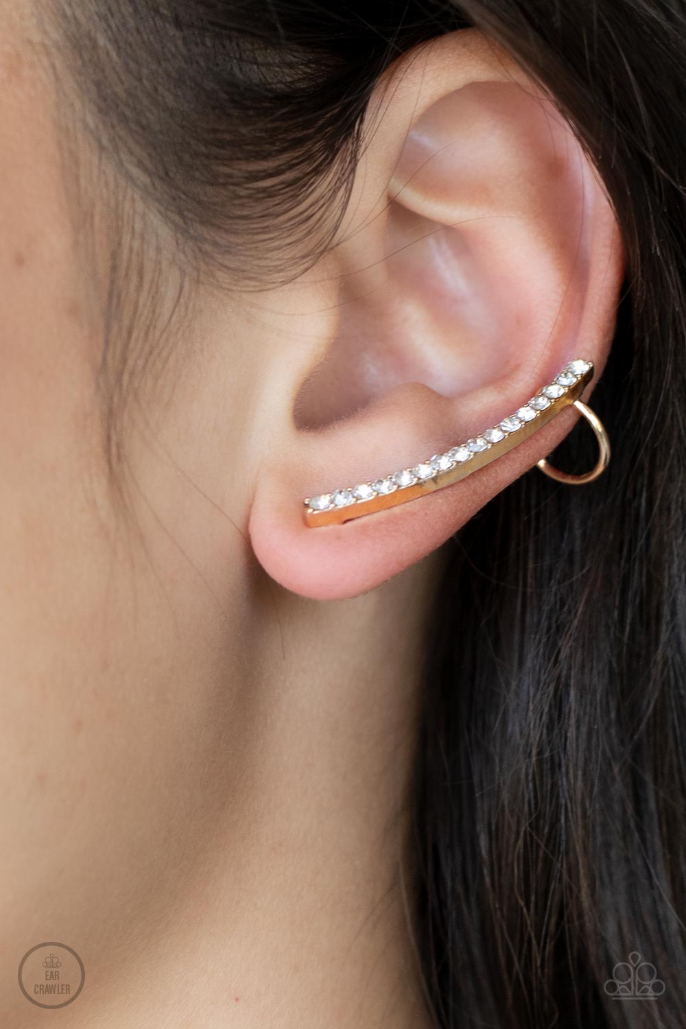 Paparazzi Sleekly Shimmering - Gold Earrings
