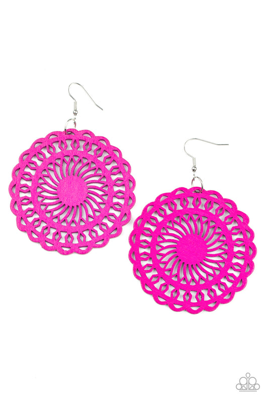 Paparazzi Island Sun - Pink Earrings