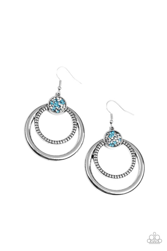 Paparazzi Spun Out Opulence - Blue Earrings