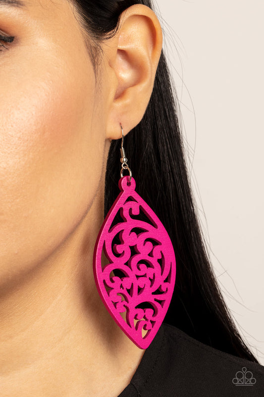 Paparazzi Coral Garden - Pink Earrings