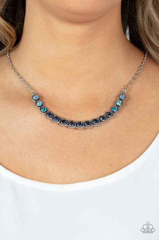 Paparazzi Throwing SHADES - Blue Necklace