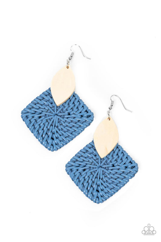 Paparazzi Sabbatical WEAVE - Blue Earrings