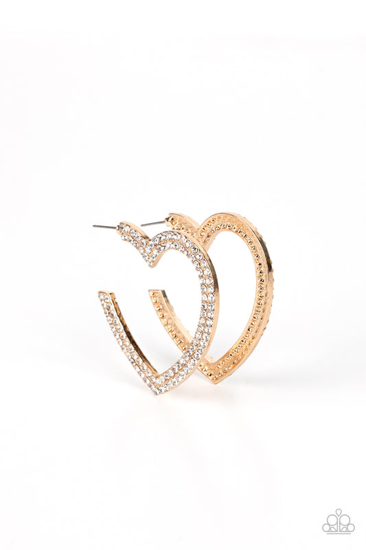 Paparazzi AMORE to Love - Gold Earrings