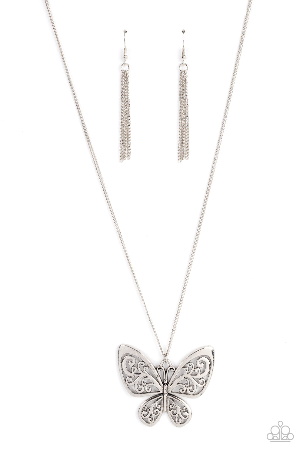 Paparazzi Butterfly Boutique - Silver Necklace