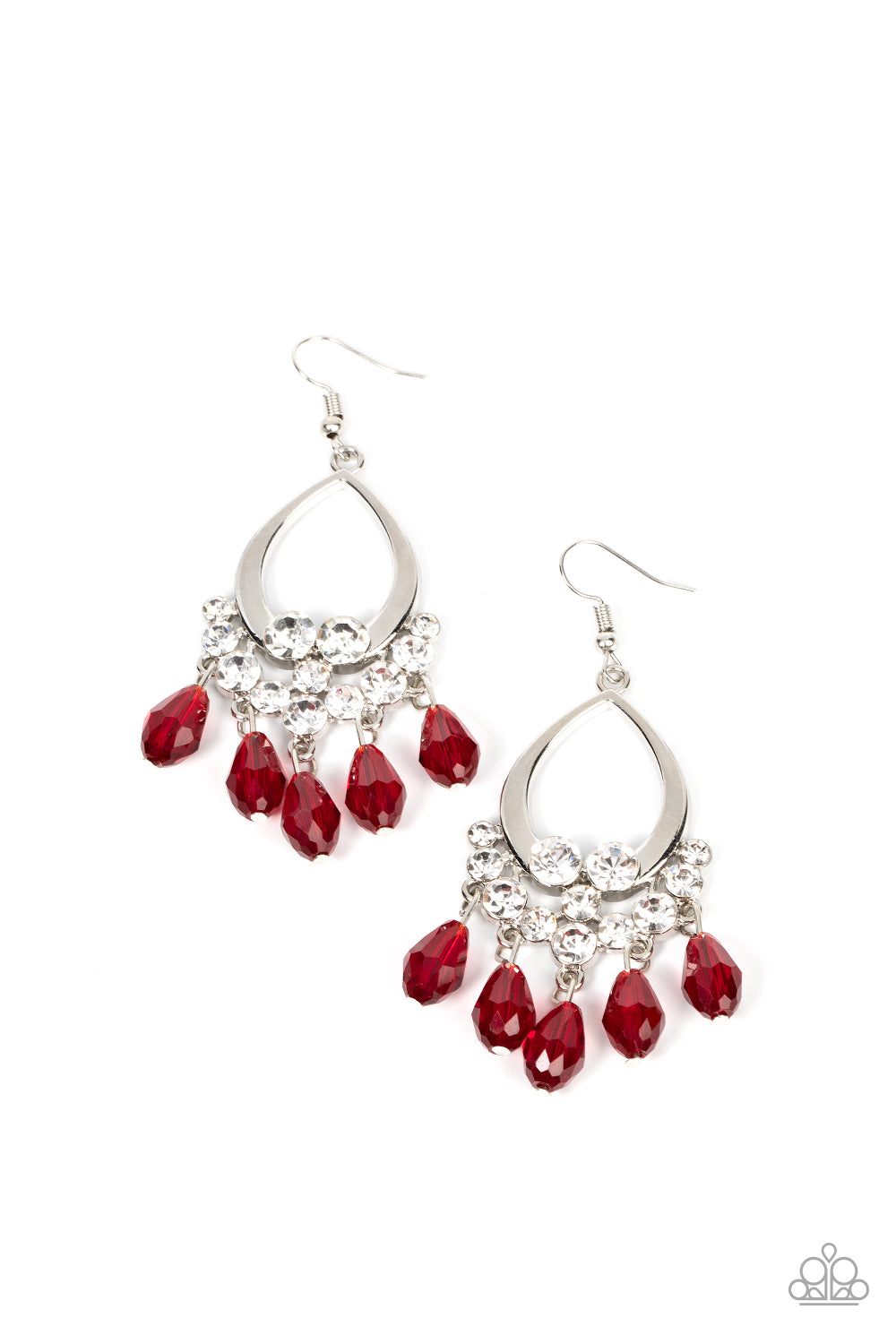 Paparazzi Famous Fashionista - Red Earrings