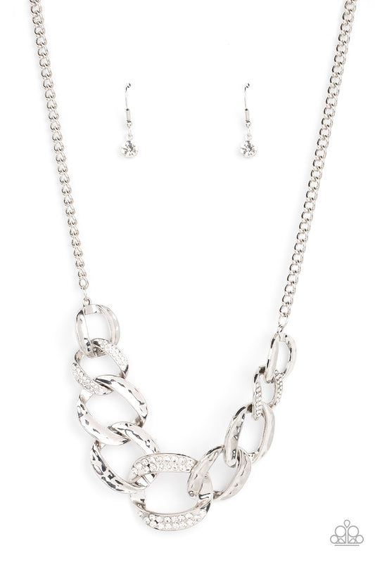 Paparazzi Bombshell Bling - White Necklace