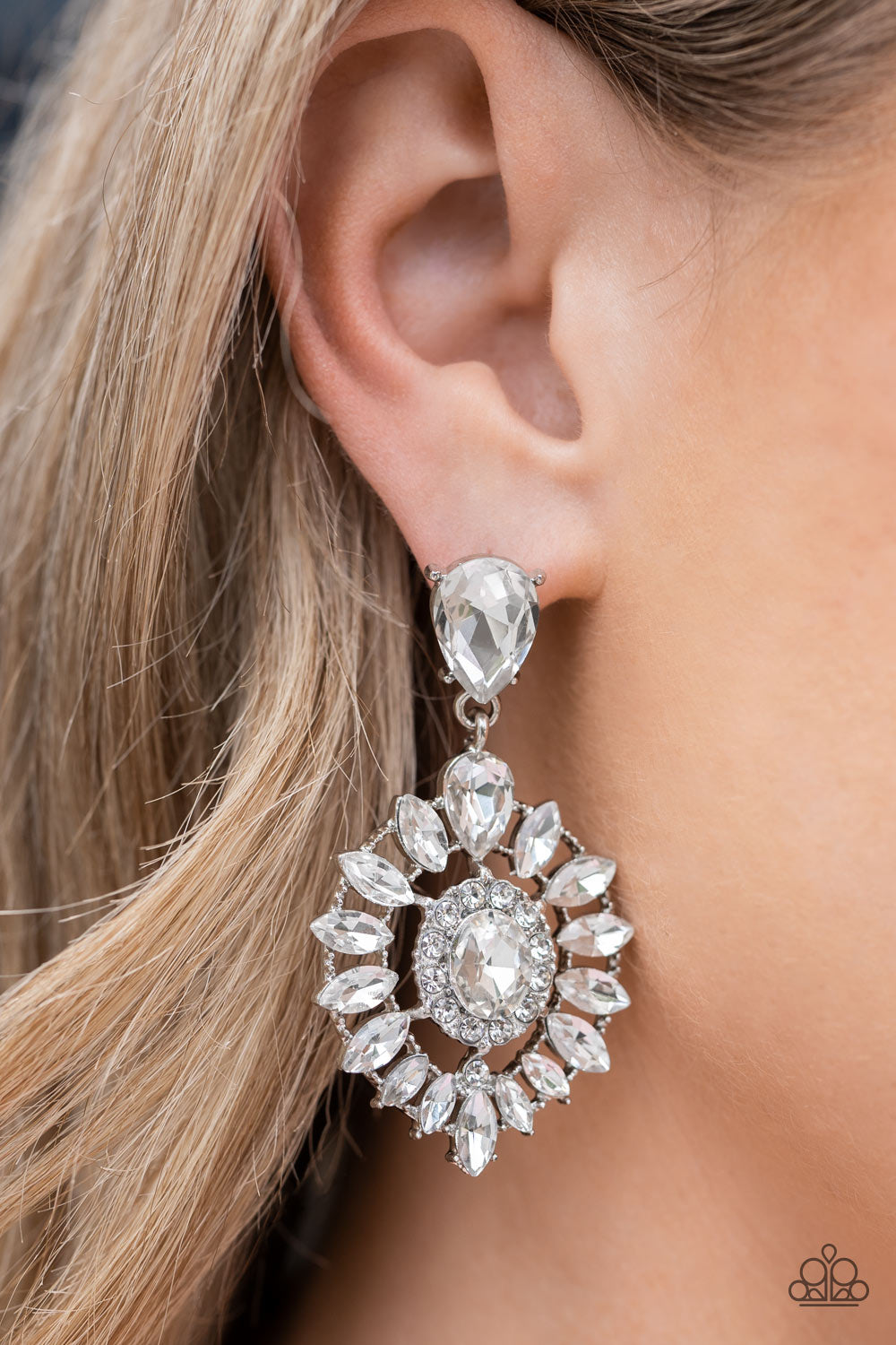 Paparazzi My Good LUXE Charm - White Earrings
