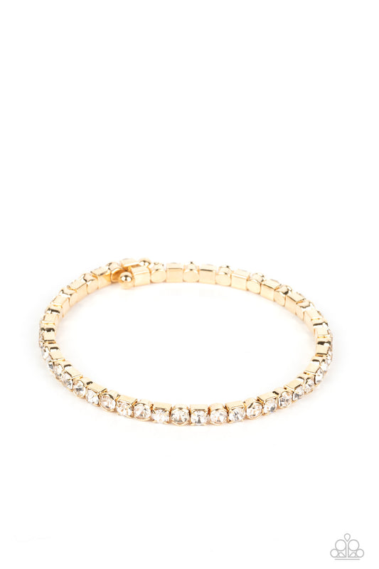 Bracelet, Sensitive Skin, Hypoallergenic Jewelry, gold, rhinestones