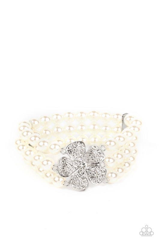 Paparazzi Park Avenue Orchard - White Bracelet