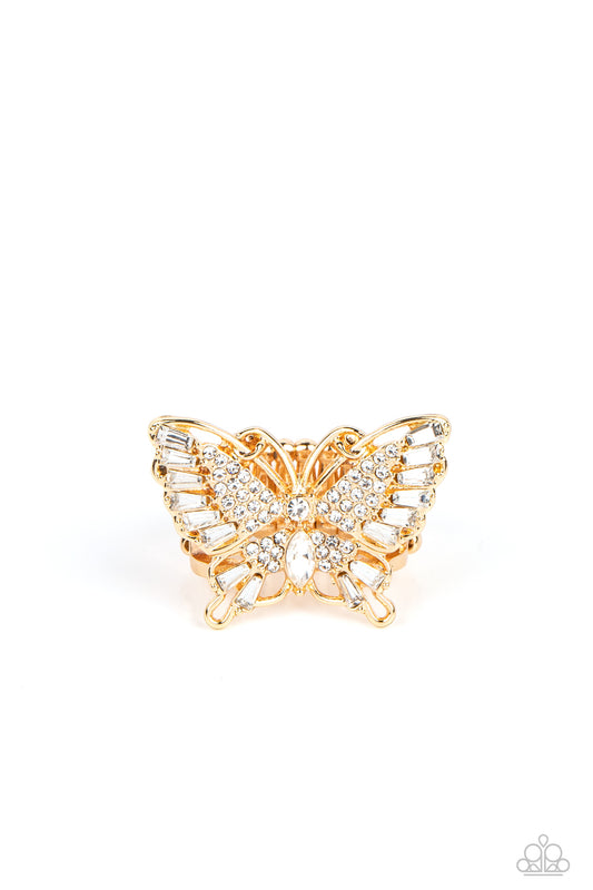 Paparazzi Fearless Flutter - Gold Ring