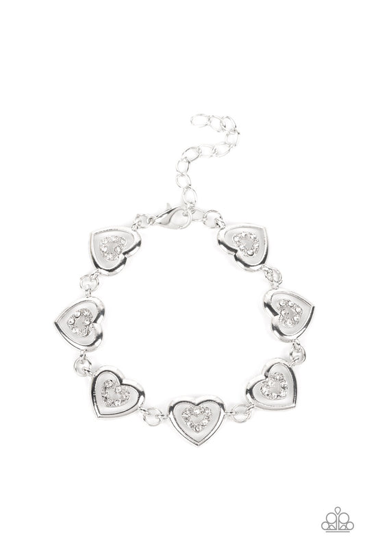 Bracelet, Sensitive Skin, Hypoallergenic Jewelry, silver, hearts