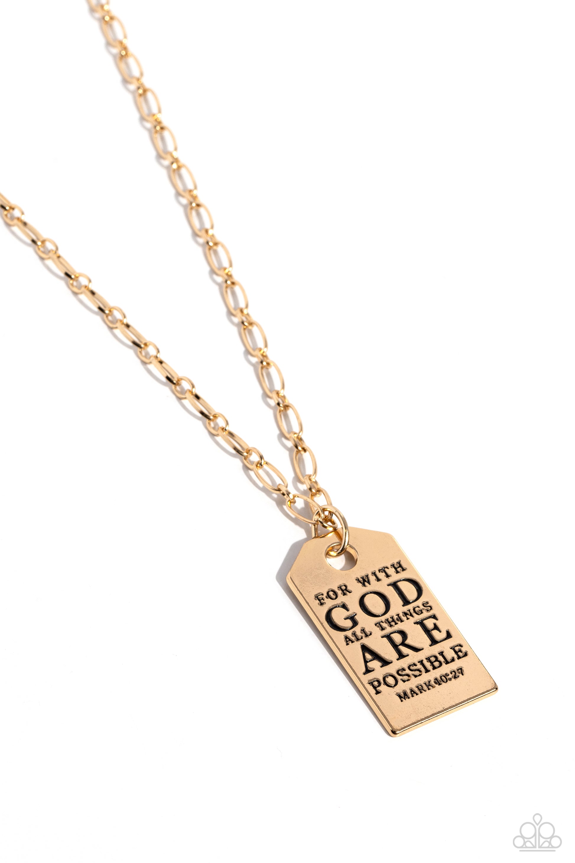 Paparazzi Possible Pendant - Gold Necklace
