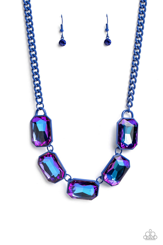 Paparazzi Emerald City Couture - Blue Necklace