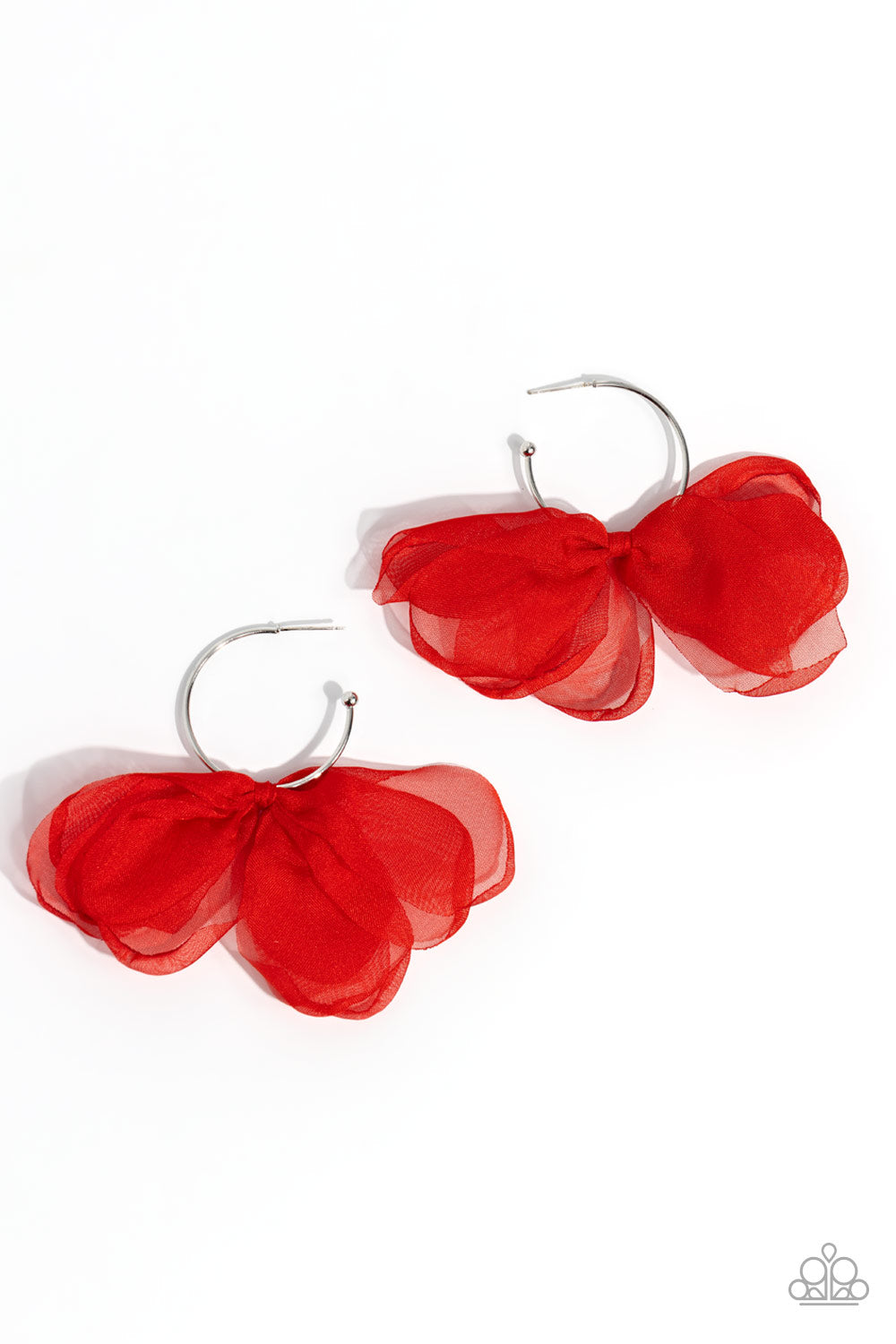 Paparazzi Chiffon Class - Red Earrings
