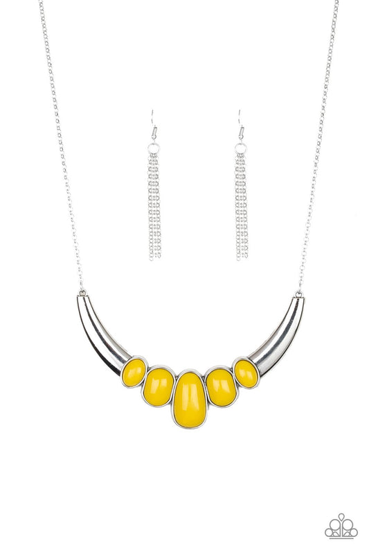 Paparazzi A Bull House-Yellow Necklace