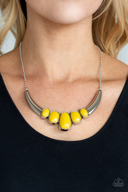 Paparazzi A Bull House-Yellow Necklace