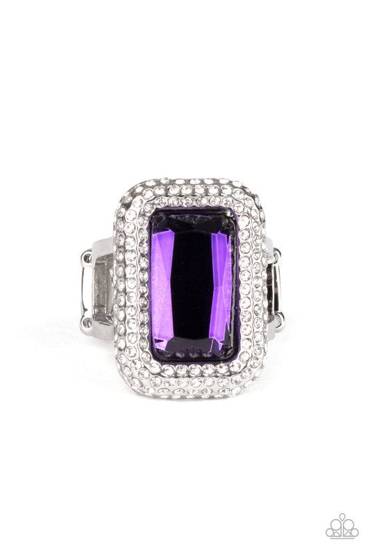 Paparazzi A Grand STATEMENT-MAKER-Purple Ring