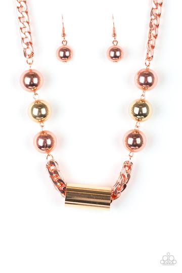 Paparazzi All About Attitude-Copper Necklace