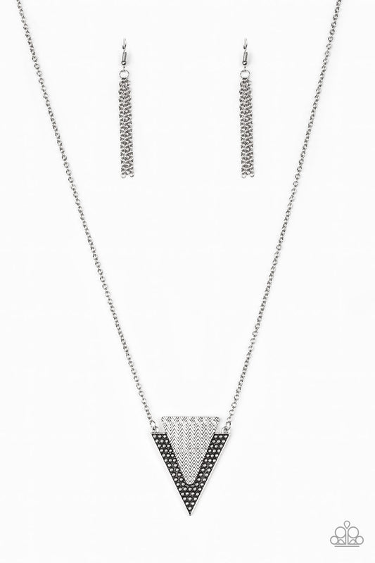 Paparazzi Ancient Arrow-Silver Necklace