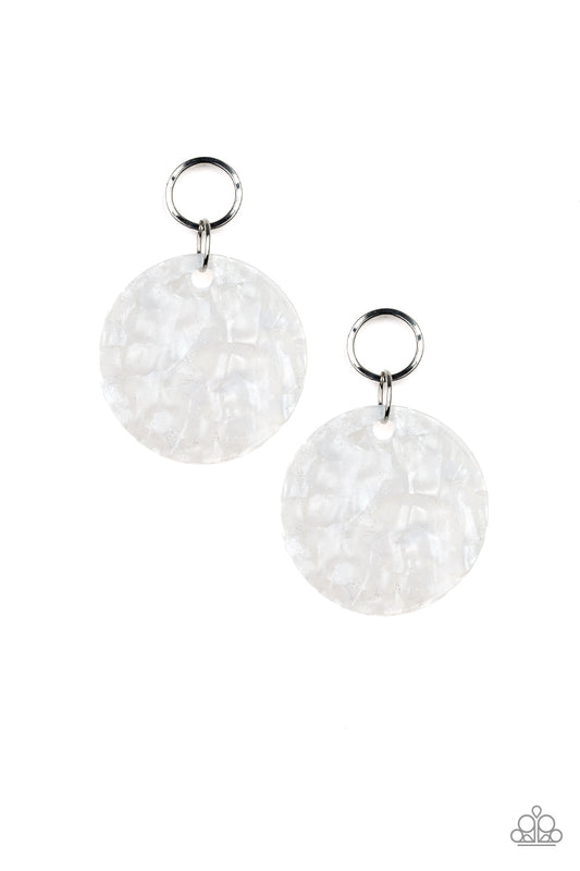 Paparazzi Beach Bliss - White Earrings