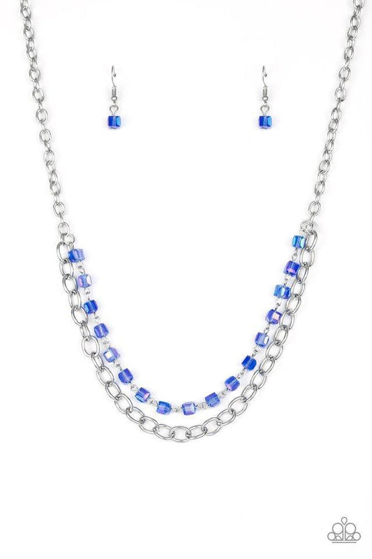 Paparazzi Block Party Princess-Blue Necklace