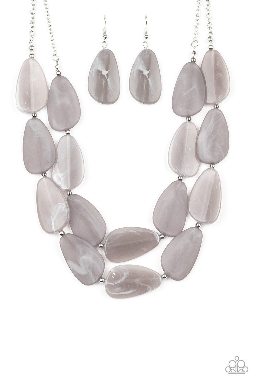 Paparazzi Colorfully Calming-Silver Necklace