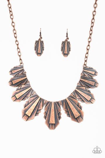 Paparazzi Cougar Cave-Copper Necklace