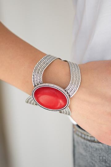 Paparazzi Coyote Couture-Red Bracelet