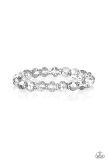 Paparazzi Crystal Candelabras-Silver Bracelet