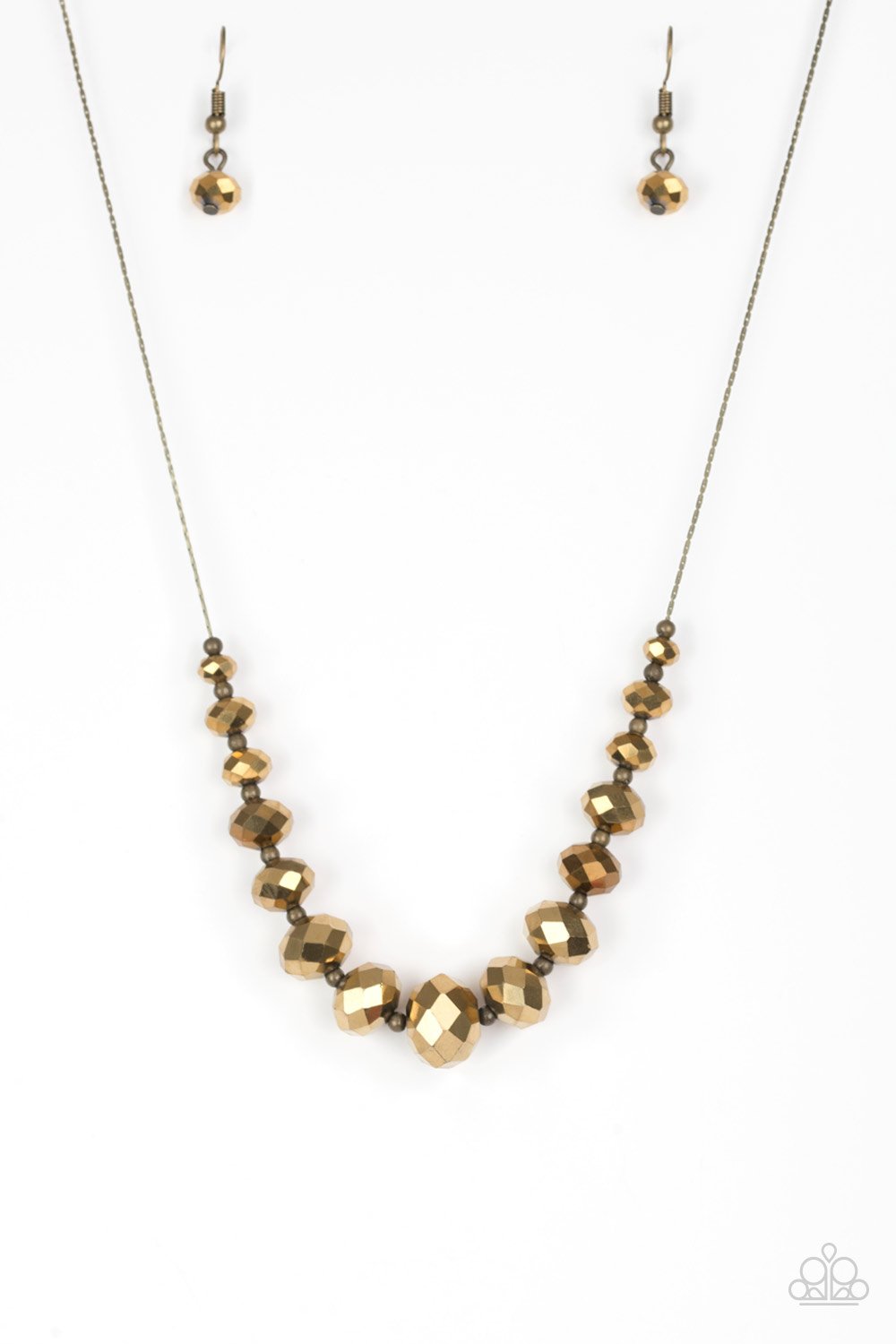 Paparazzi Crystal Carriages-Brass Necklace
