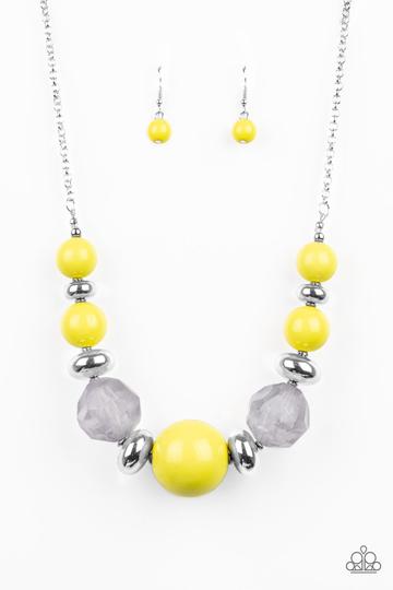 Paparazzi Daytime Drama-Yellow Necklace