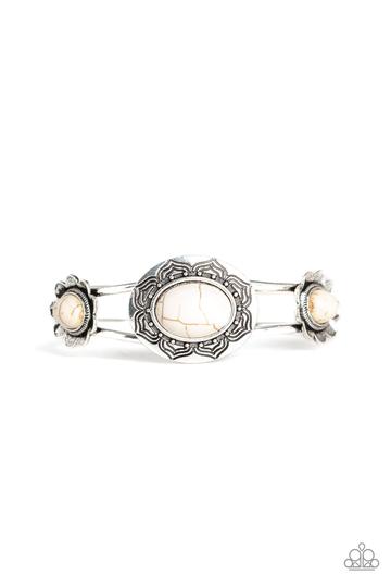 Paparazzi Desert Eden-White Bracelet