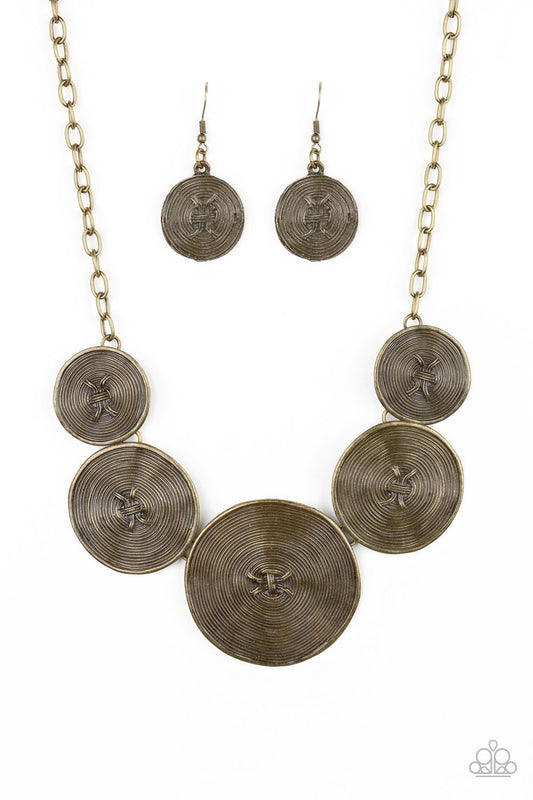 Paparazzi Deserves A Medal-Brass Necklace