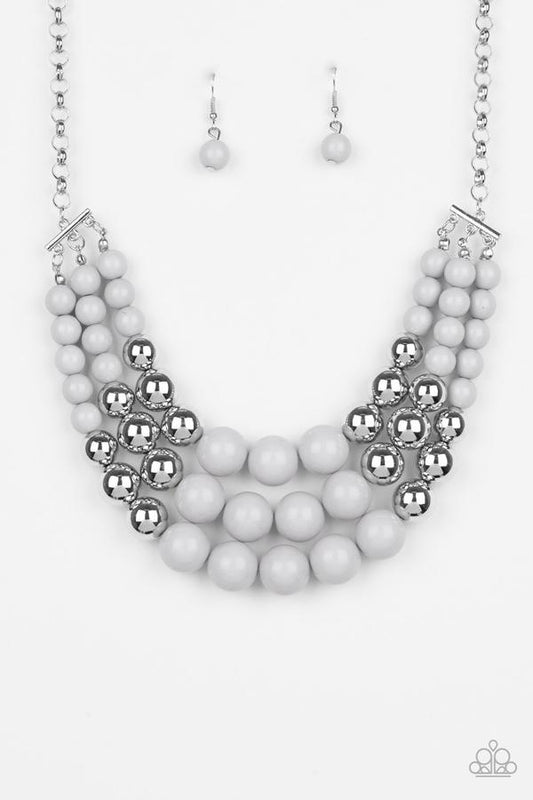 Paparazzi Dream Pop-Silver Necklace