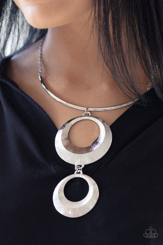 Paparazzi Egyptian Eclipse - Silver Necklace