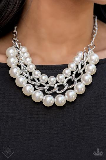 Paparazzi Empire State Empress-White Necklace