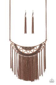 Paparazzi Empress Excursion-Copper Necklace