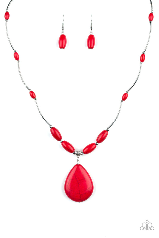Paparazzi Explore The Elements - Red Necklace