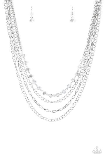 Paparazzi Extravagant Elegance-Silver Necklace