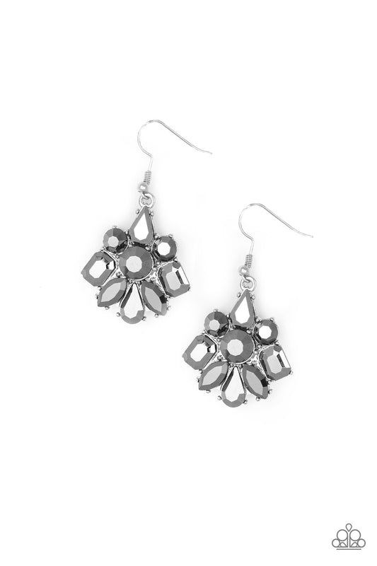 Paparazzi Famous-Silver Earrings