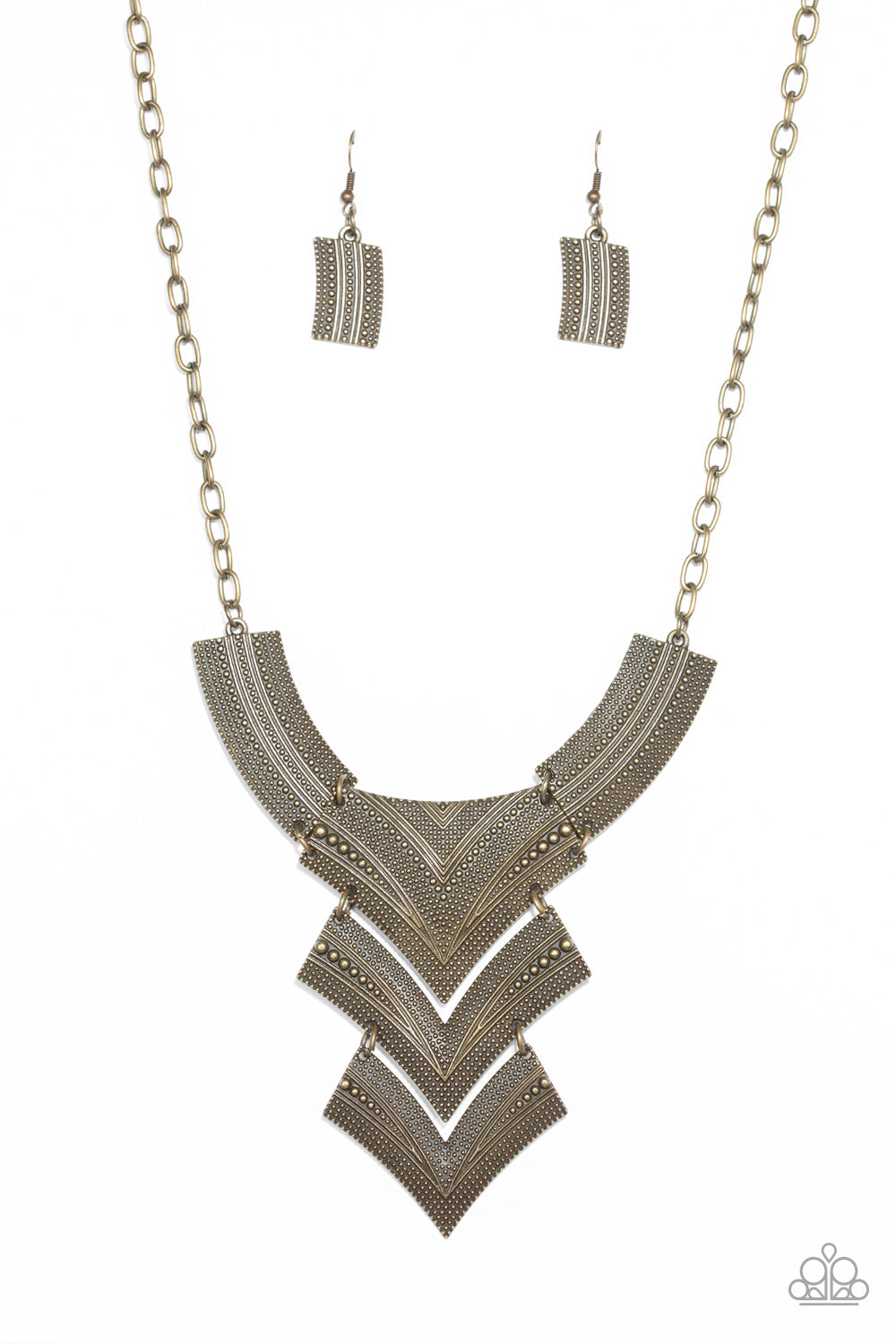 Paparazzi Fiercely Pharaoh-Brass Necklace