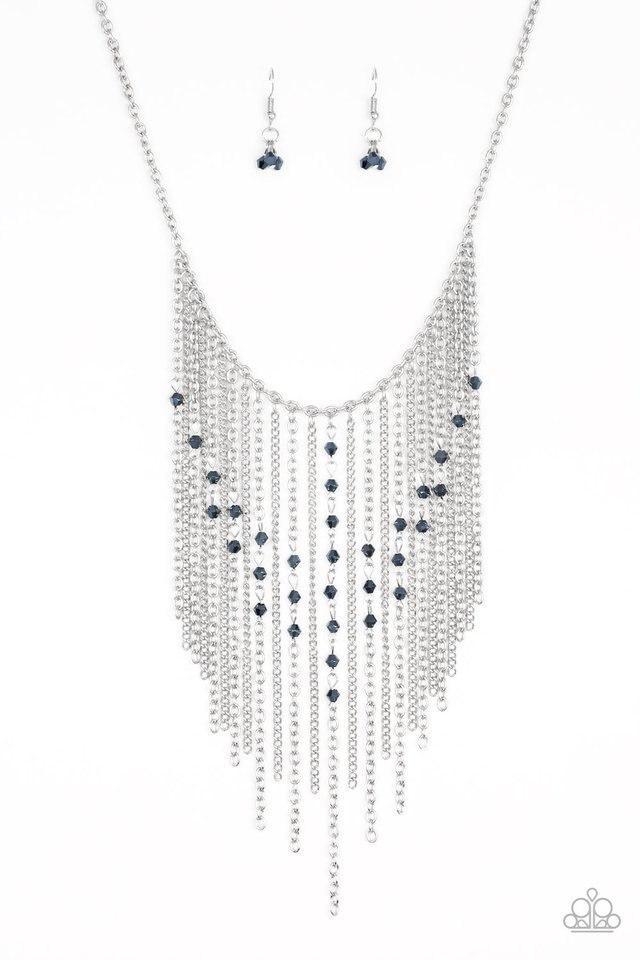Paparazzi First Class Fringe-Blue Necklace