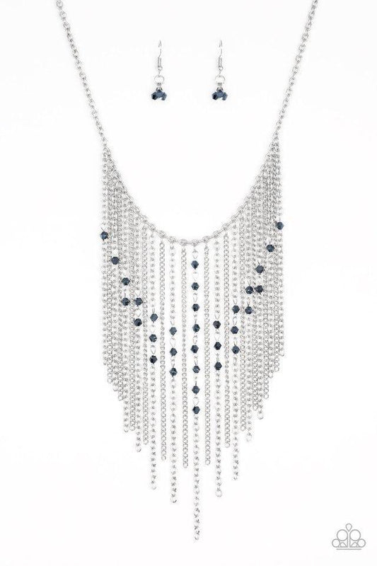 Paparazzi First Class Fringe-Blue Necklace