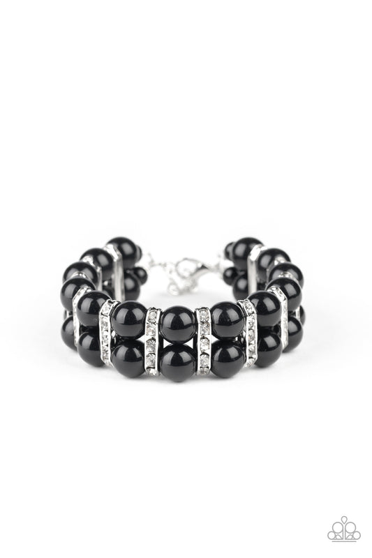 Paparazzi Glowing Glam-Black Bracelet