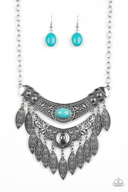 Paparazzi Island Queen-Blue Necklace